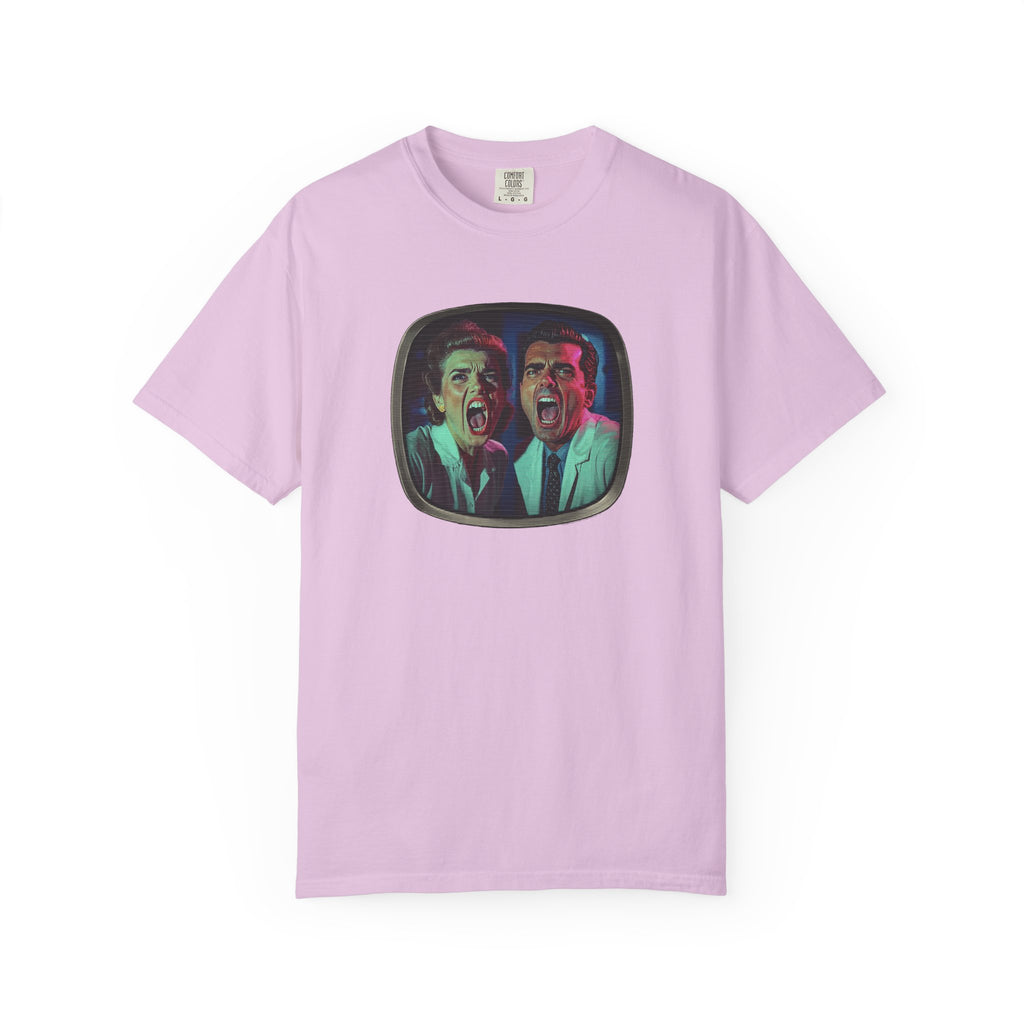Lab Panic (front), Vampire Robots Suck (back) | Garment Dyed Tee