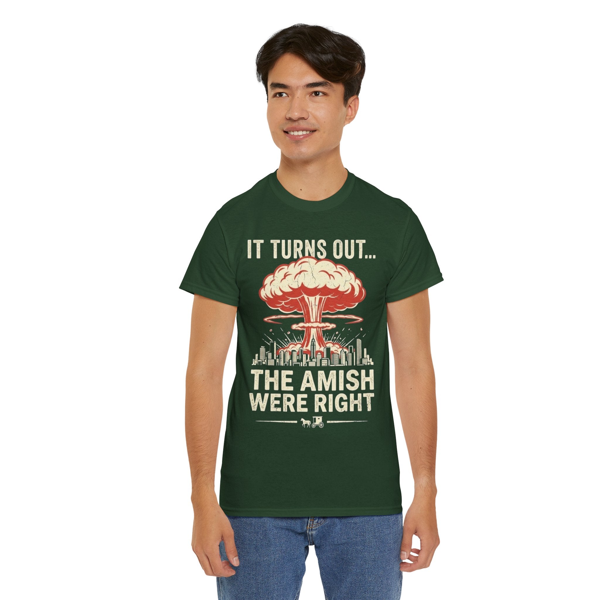 "It Turns Out... The Amish Were Right" Nuclear Mushroom Cloud