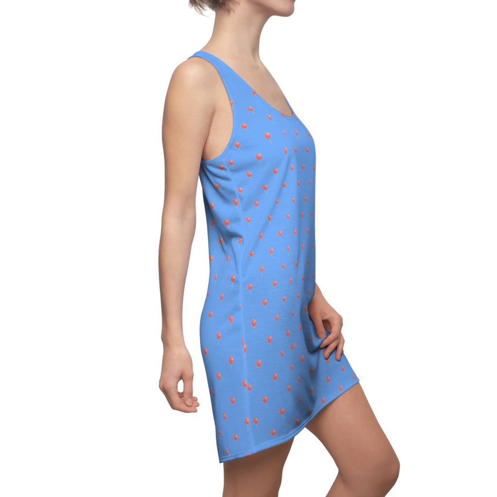 Red Balloons in a Blue Sky - Racerback Summer Dress