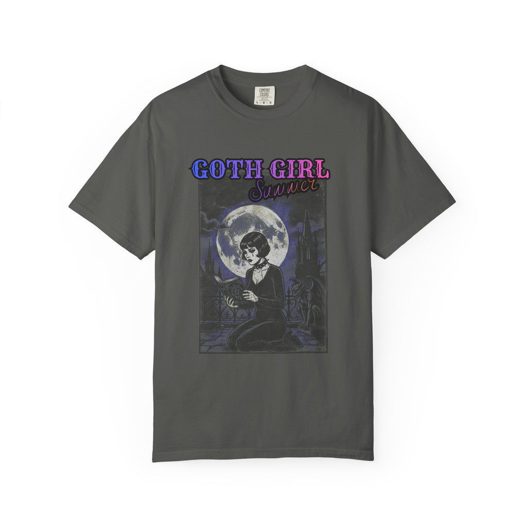 T-Shirt — "Goth Girl Summer" Moonlight Reading (The Last Romance Tour 2026 Back Print)