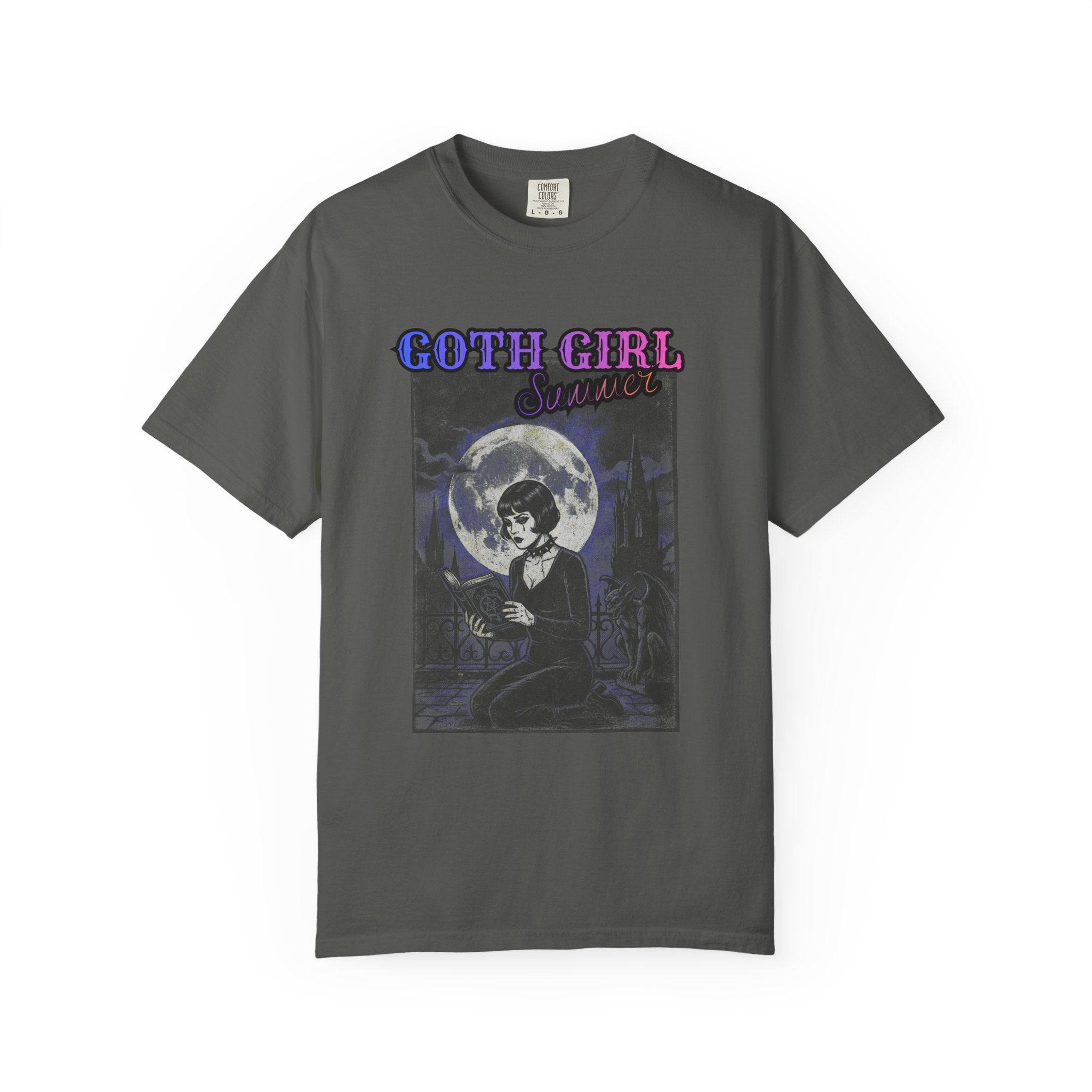 T-Shirt — "Goth Girl Summer" Moonlight Reading (The Last Romance Tour 2026 Back Print)