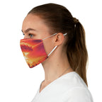 Nuclear Chic Mushroom Cloud Fabric Face Mask -- Colorful Apocalypse Glam Mask