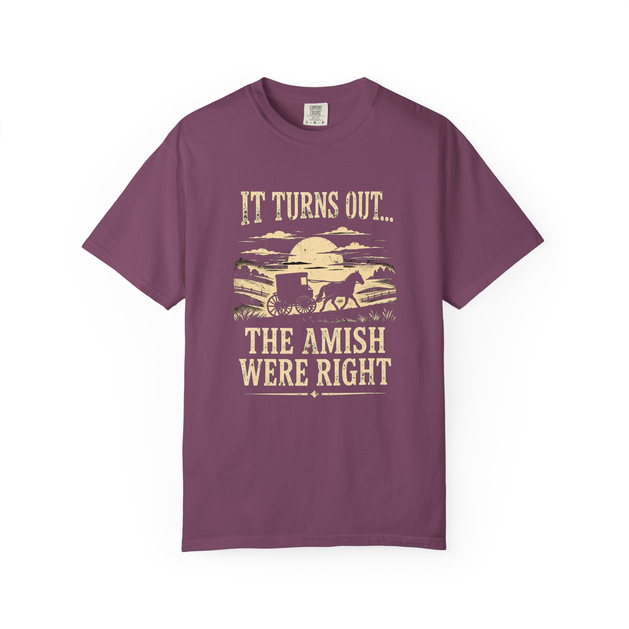 It Turns Out The Amish Were Right — Dark Humor Tee | Comfort Colors 1717 Garment-Dyed