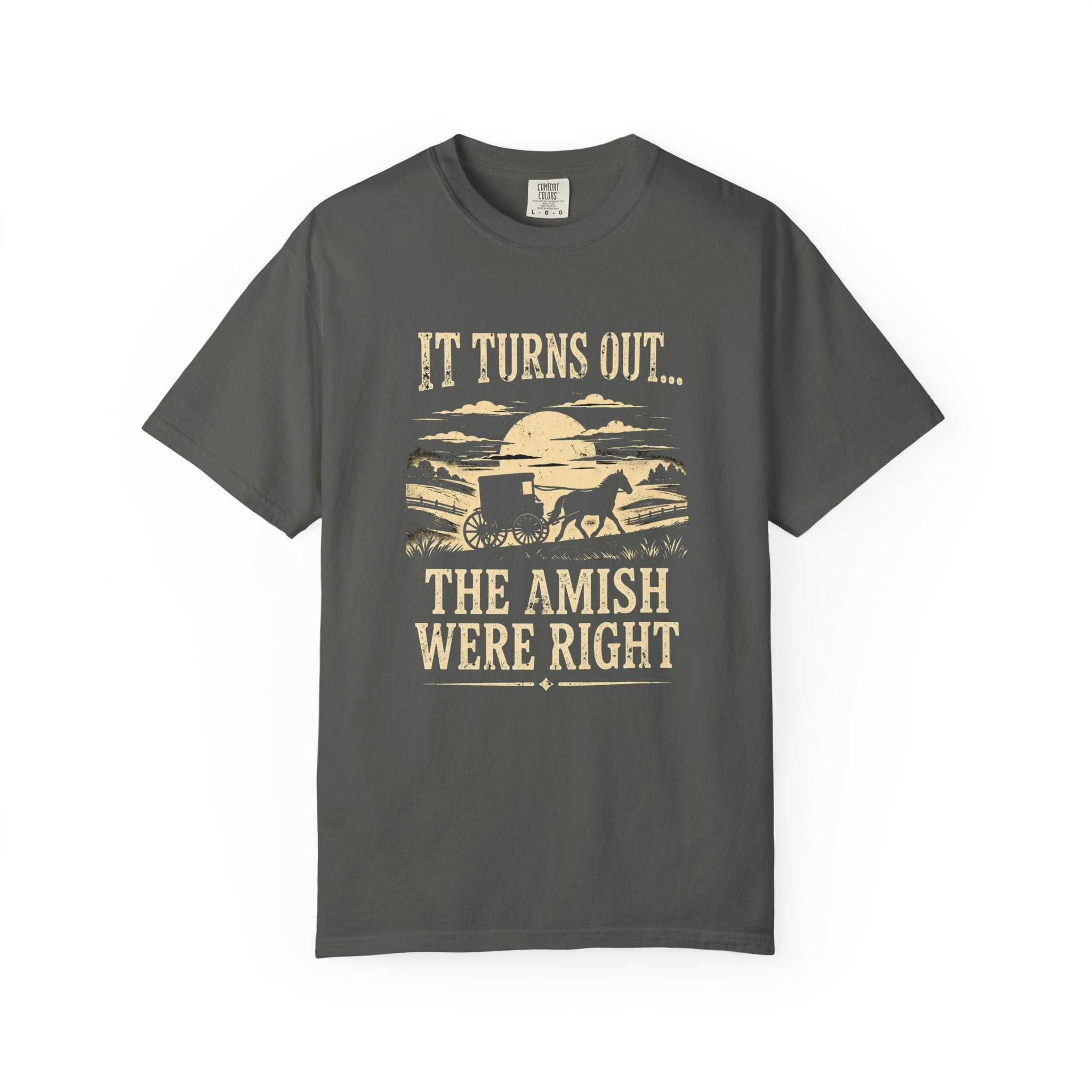 It Turns Out The Amish Were Right — Dark Humor Tee | Comfort Colors 1717 Garment-Dyed