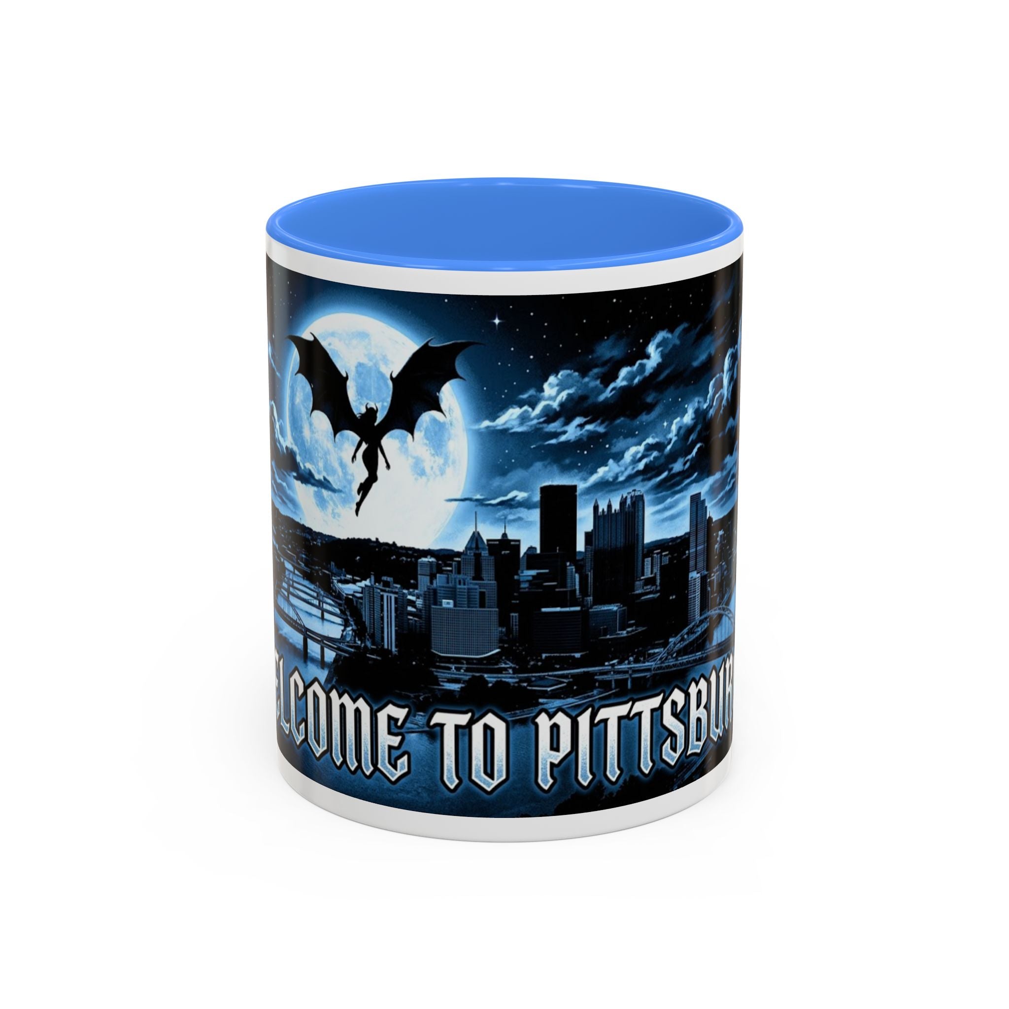 Welcome to Pittsburgh - Flying Succubus - Two-Tone Accent Mug (11oz, 15oz)