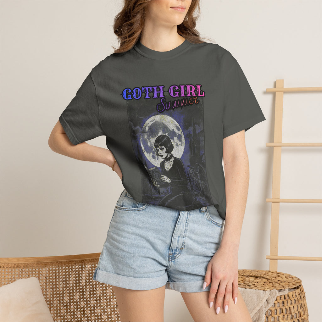 T-Shirt — "Goth Girl Summer" Moonlight Reading (The Last Romance Tour 2026 Back Print)