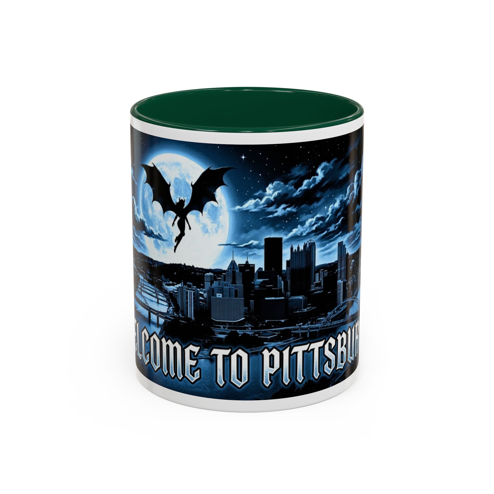 Welcome to Pittsburgh - Flying Succubus - Two-Tone Accent Mug (11oz, 15oz)