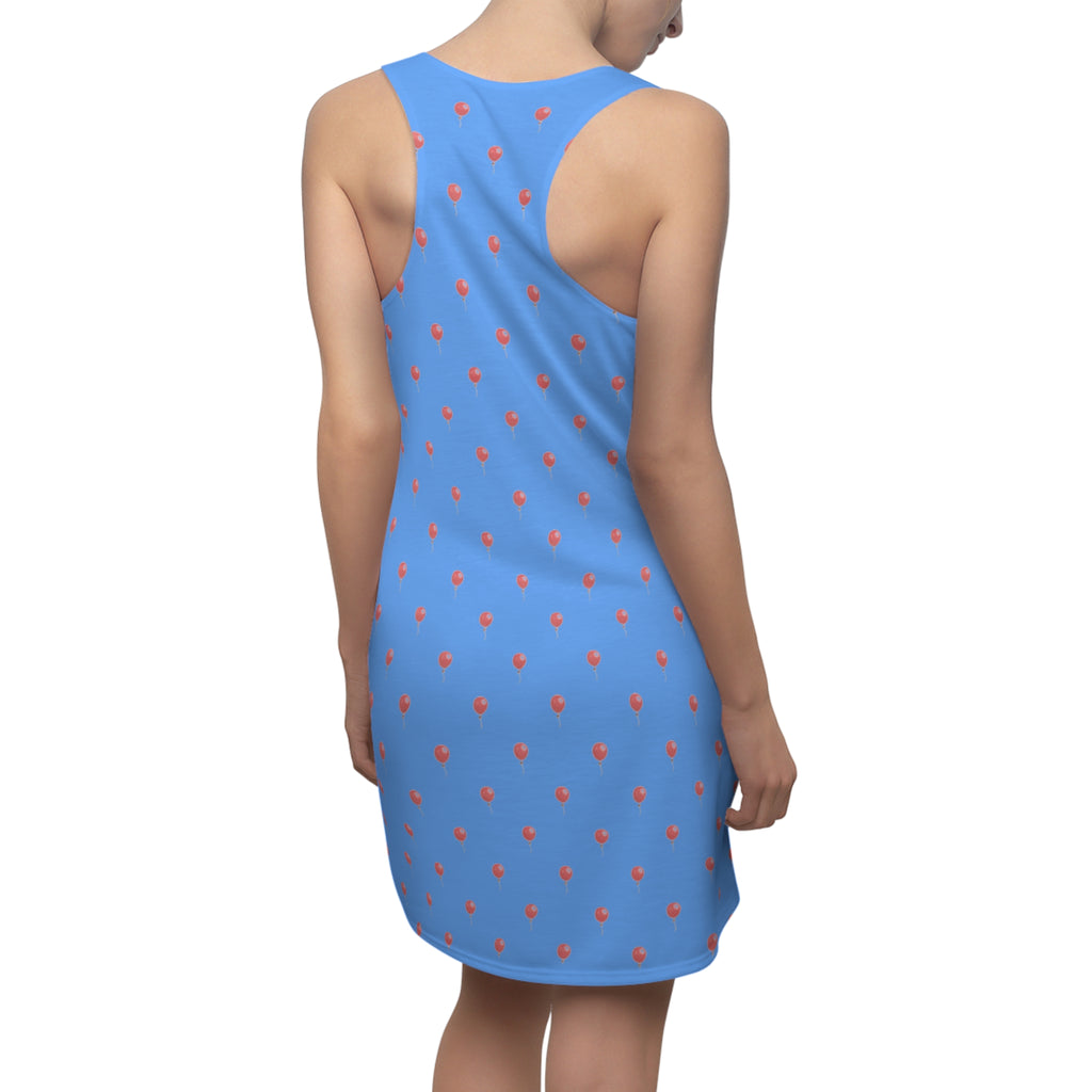Red Balloons in a Blue Sky - Racerback Summer Dress